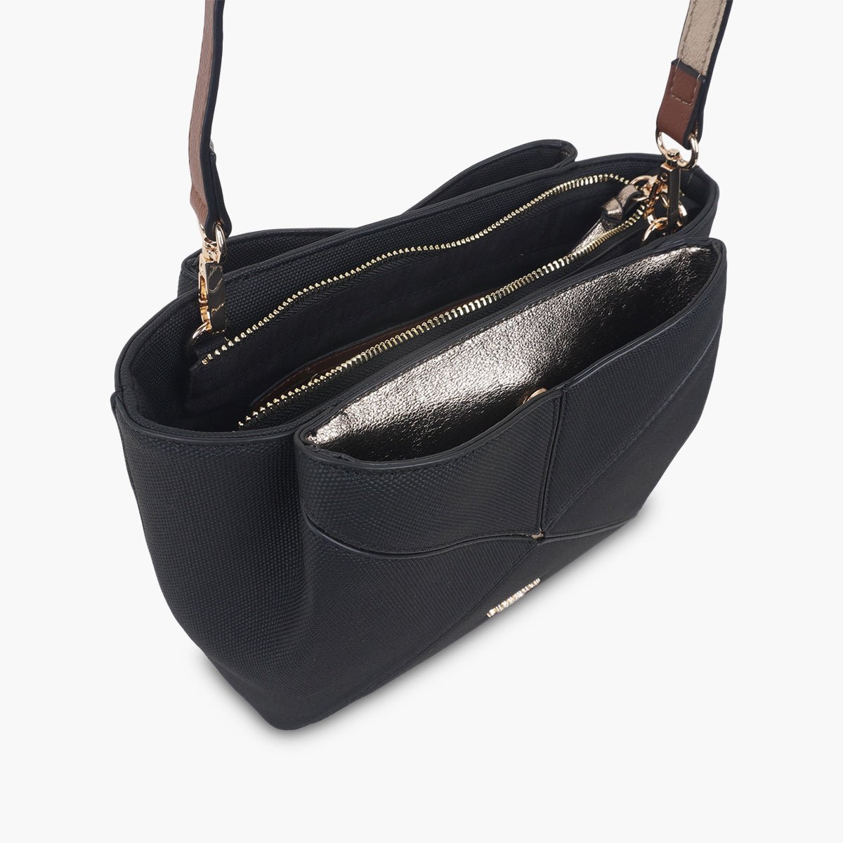 Sac multi poches  Tamelia noir,doré, LOLLIPOPS