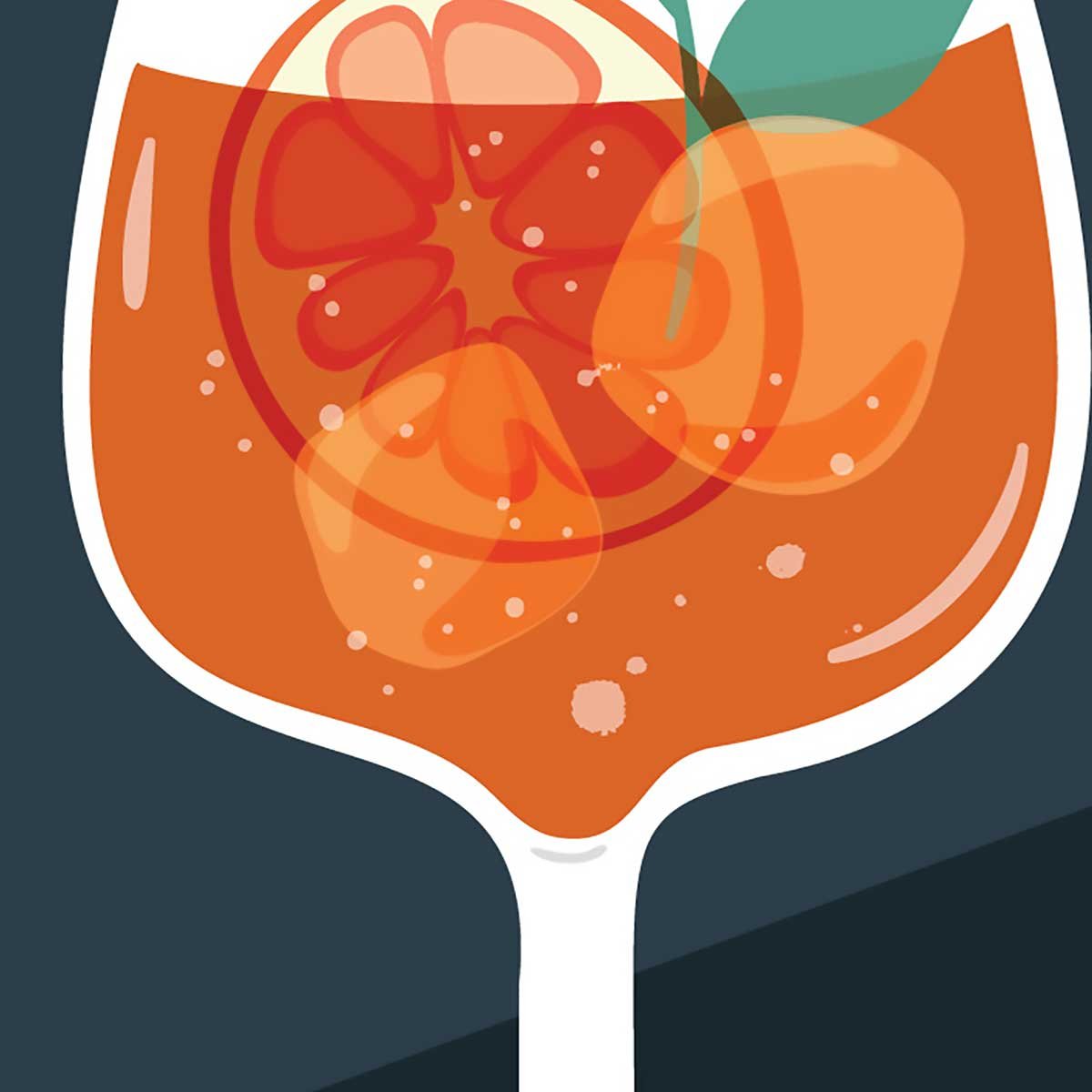 Tableau cocktail agrumes toile imprimée, HEXOA