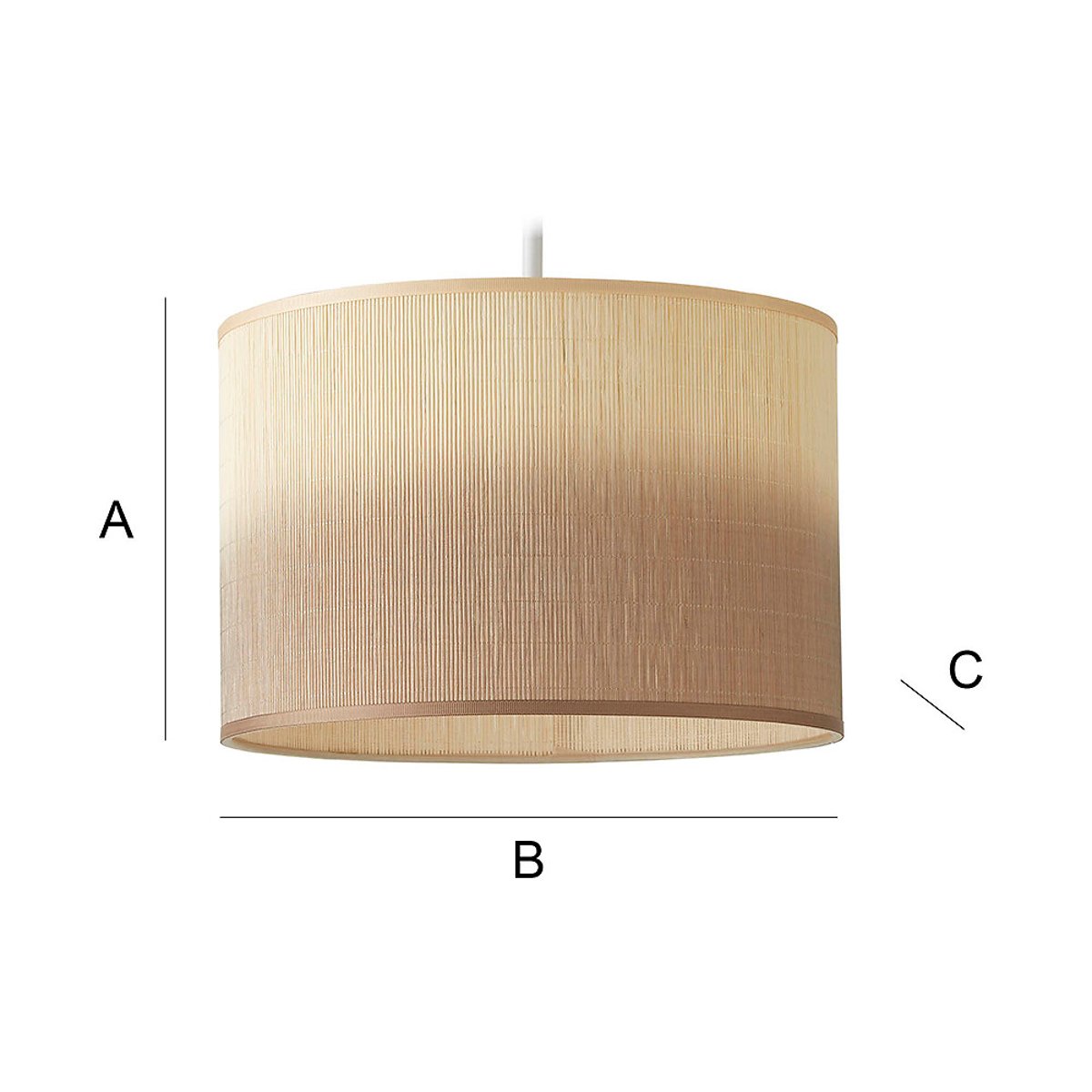 30cm Marta Ombre Bamboo Drum Shade brown , SO'HOME