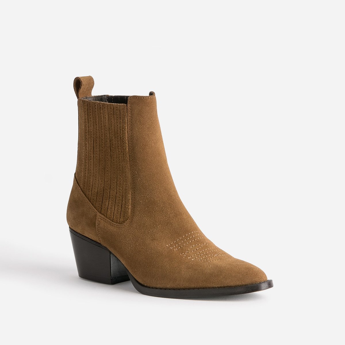 Boots À Talon en cuir SALVINA. camel, ERAM