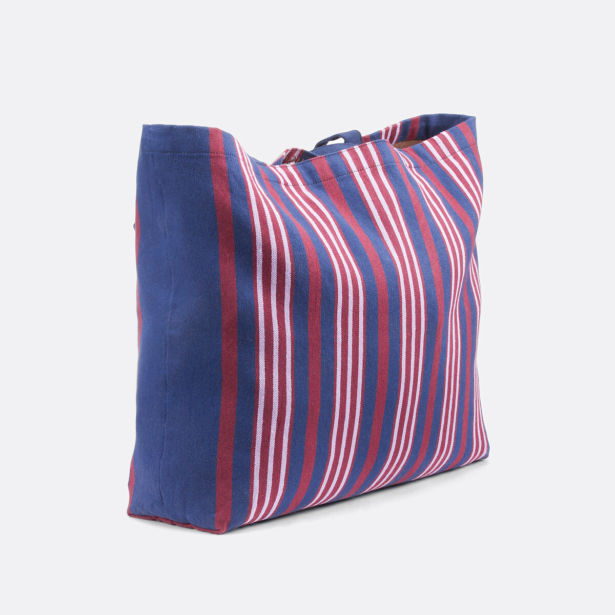Striped Tote Bag burgundy/navy blue, LA REDOUTE COLLECTIONS