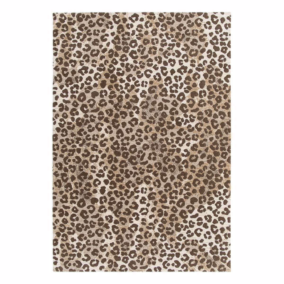 Tapis doux au design léopard KAROO beige sable, AFK LIVING