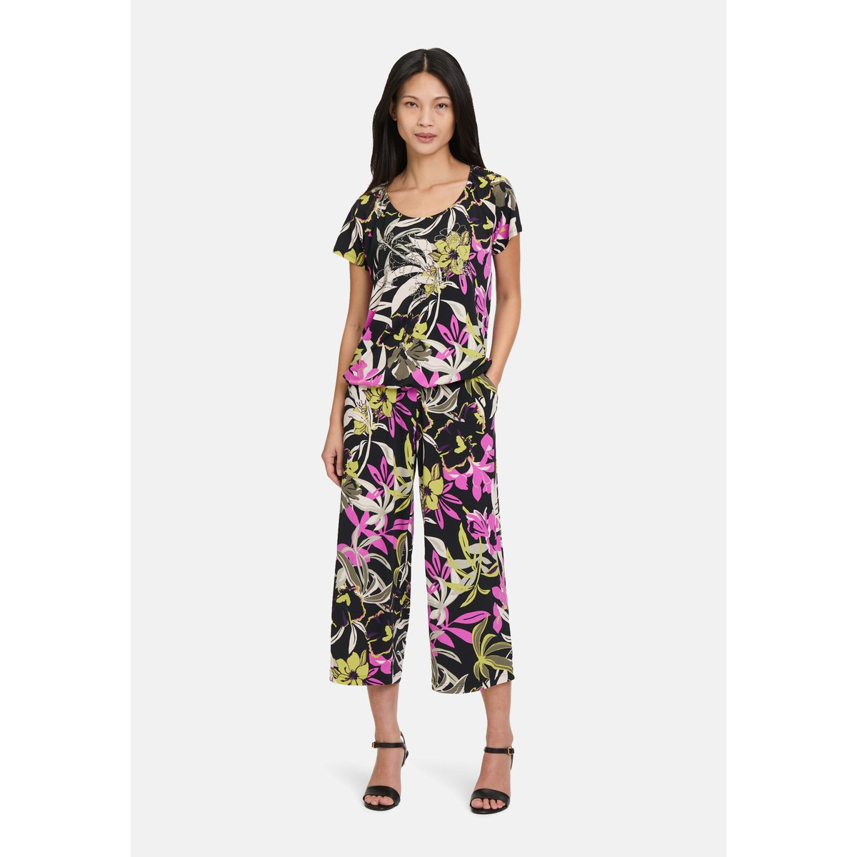 Pantalon à enfiler à poches extérieures black/khaki, BETTY BARCLAY