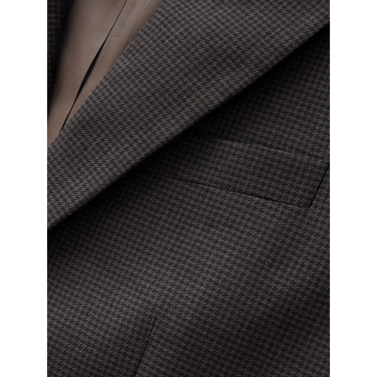 Veste de costume standard laine pied-de-poule marron, NEXT