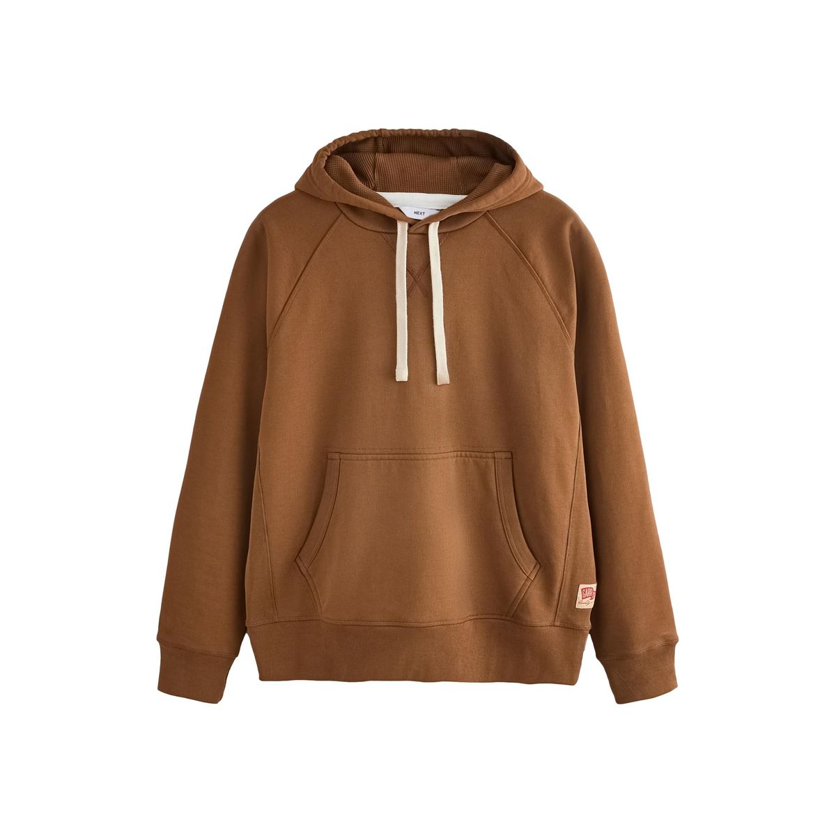 Sweat à capuche doux envers bouclé marron fauve, NEXT