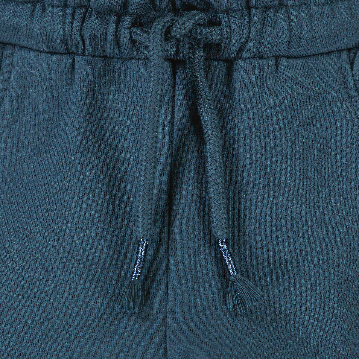 Fleece Joggers with Ruffled Details navy blue, LA REDOUTE COLLECTIONS