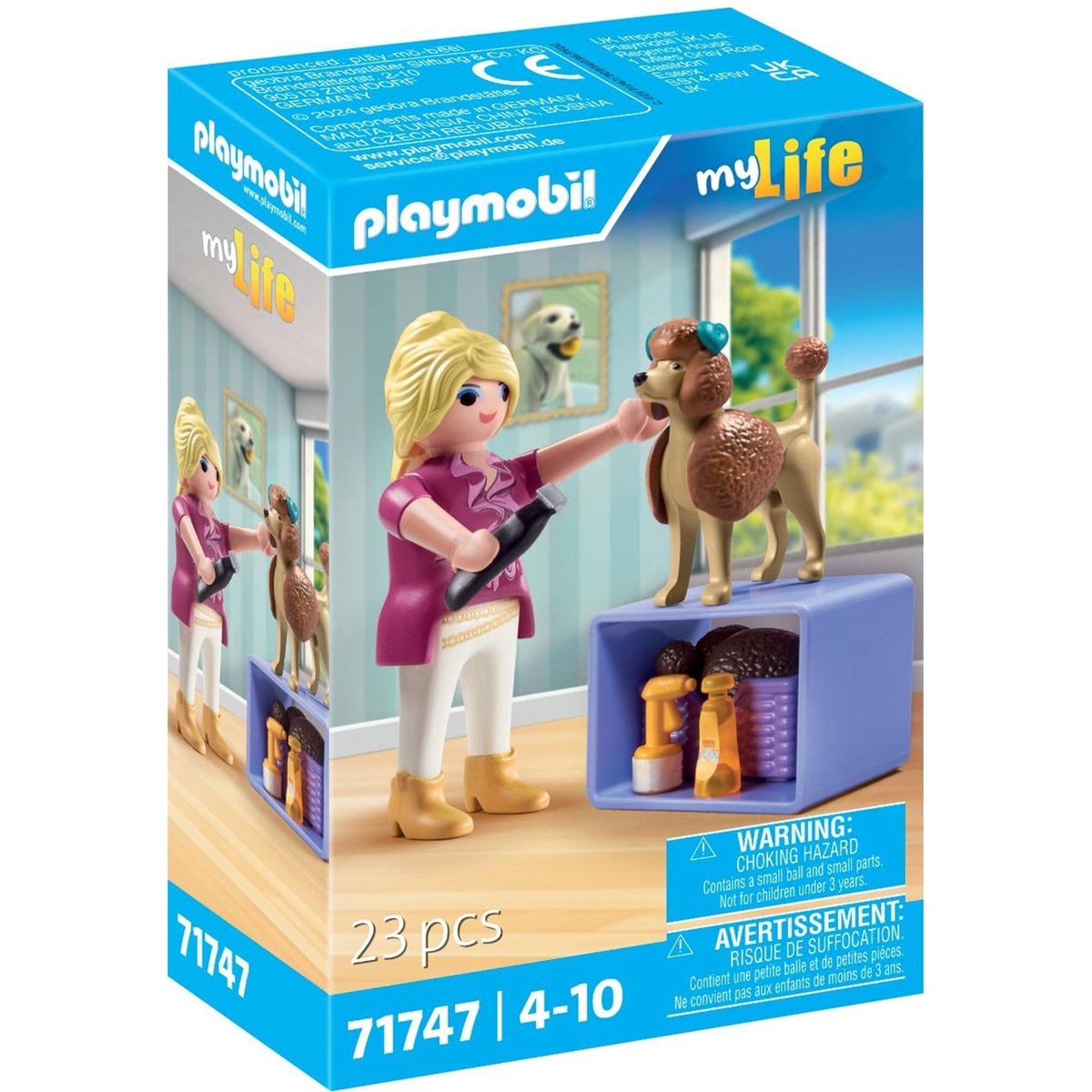 Toiletteuse avec caniche et nombreux accessoires multicolore, PLAYMOBIL