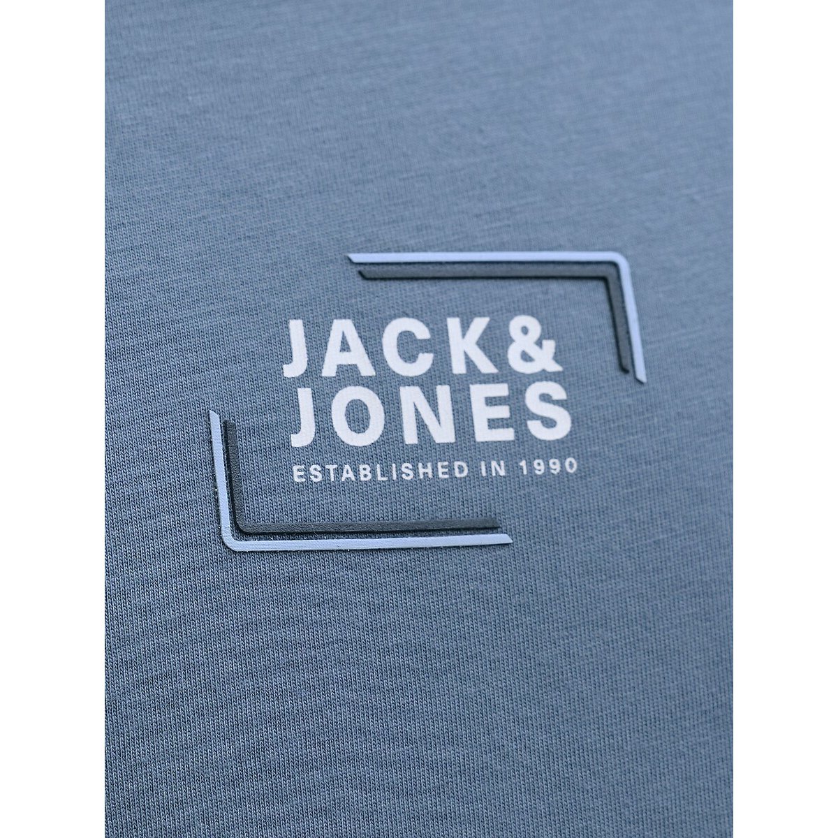 T-shirt manches courtes, logo centré bleu, JACK & JONES