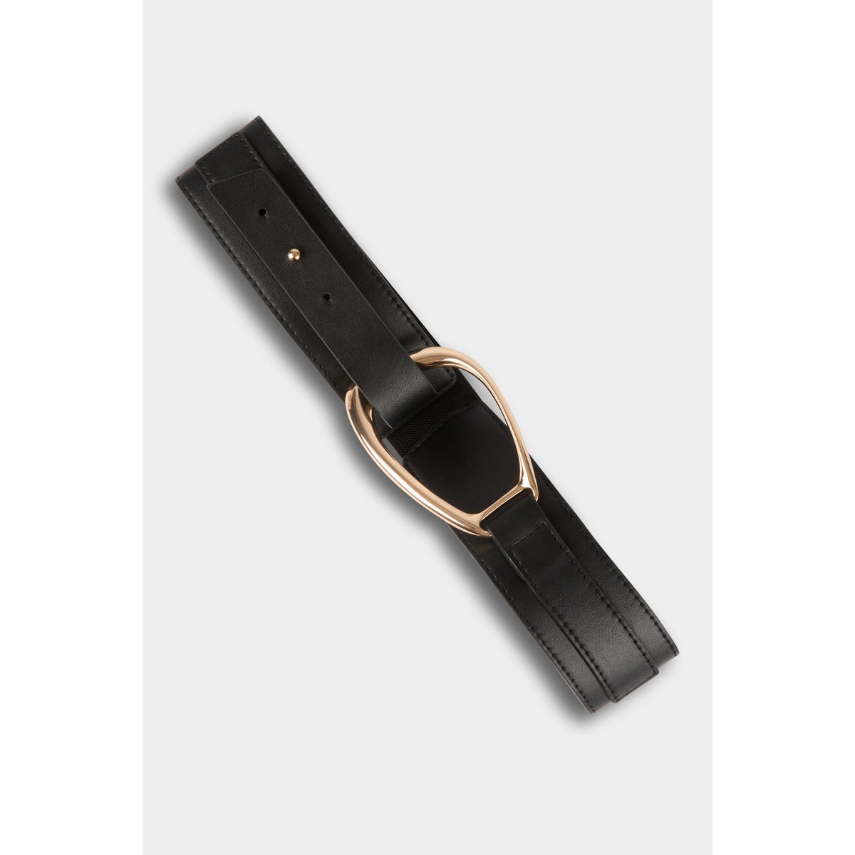 Ceinture large élastiquée noir, MORGAN