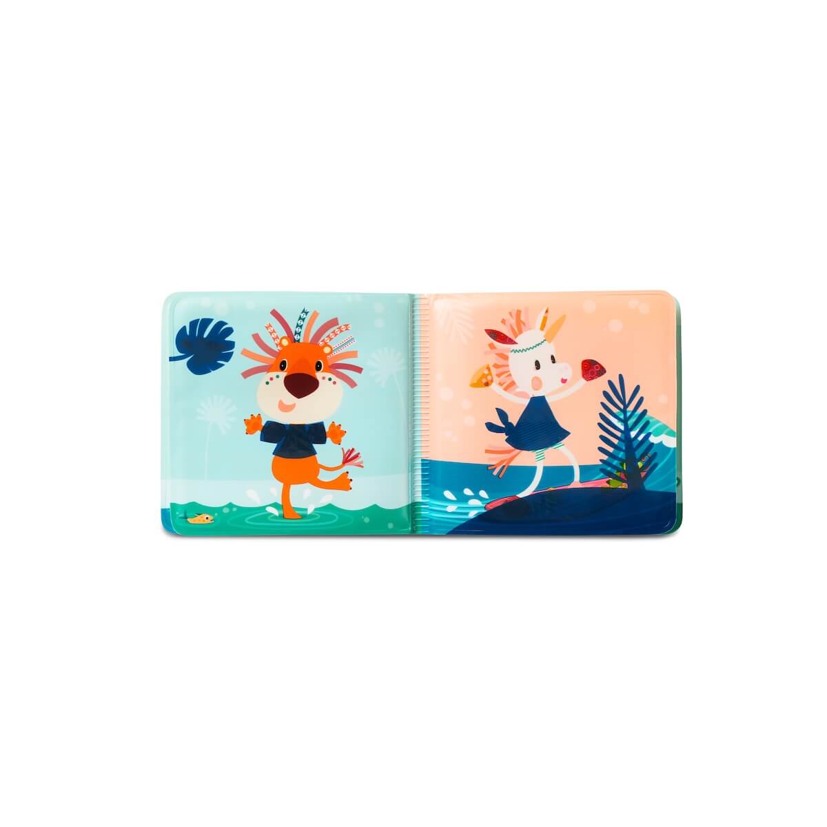 Livre de bain magique Gaspard Splonge rouge, orange, blanc, LILLIPUTIENS