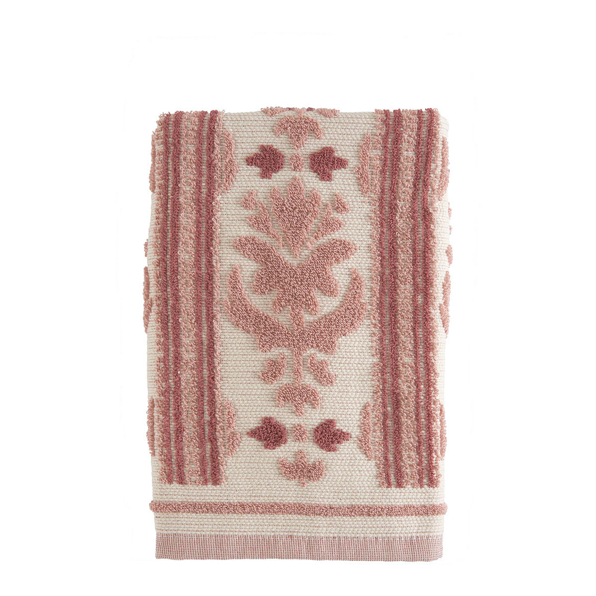 Serviette de toilette Capucine prune, MATHILDE M