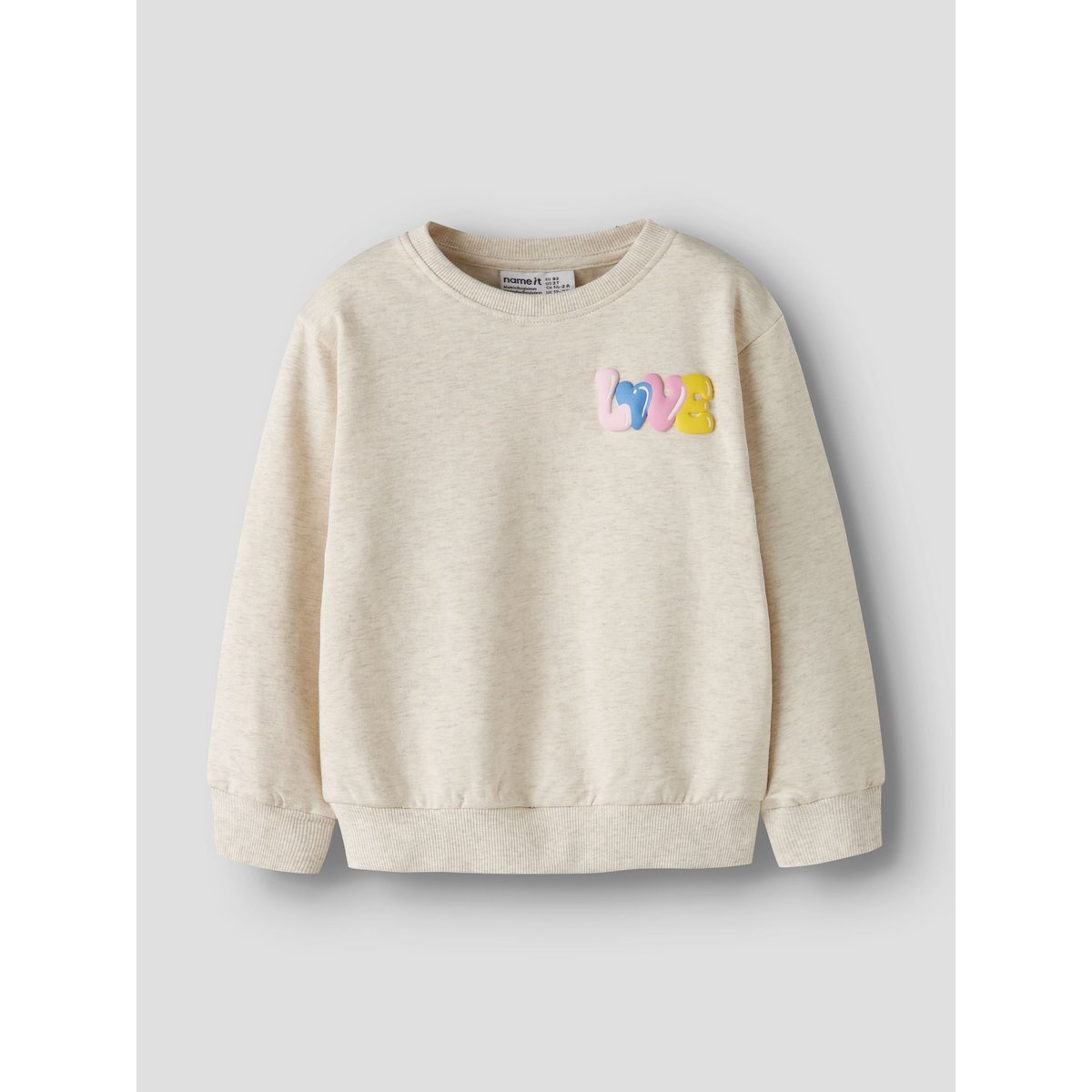 Sweat-Shirt blanc - peyote melange1, NAME IT