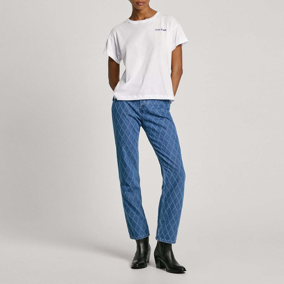 T-Shirt Avec Imprimé Au Dos blanc, PEPE JEANS