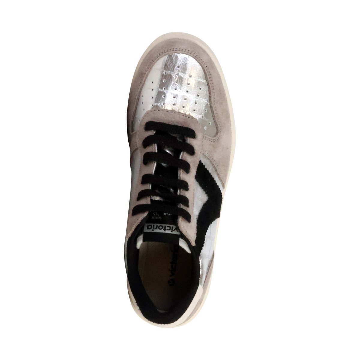Baskets en cuir Madrid plata, VICTORIA