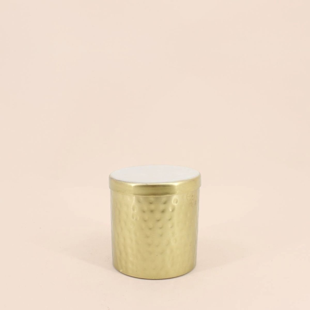 Set de 3 boites rondes en métal martelé doré, ORNAMI