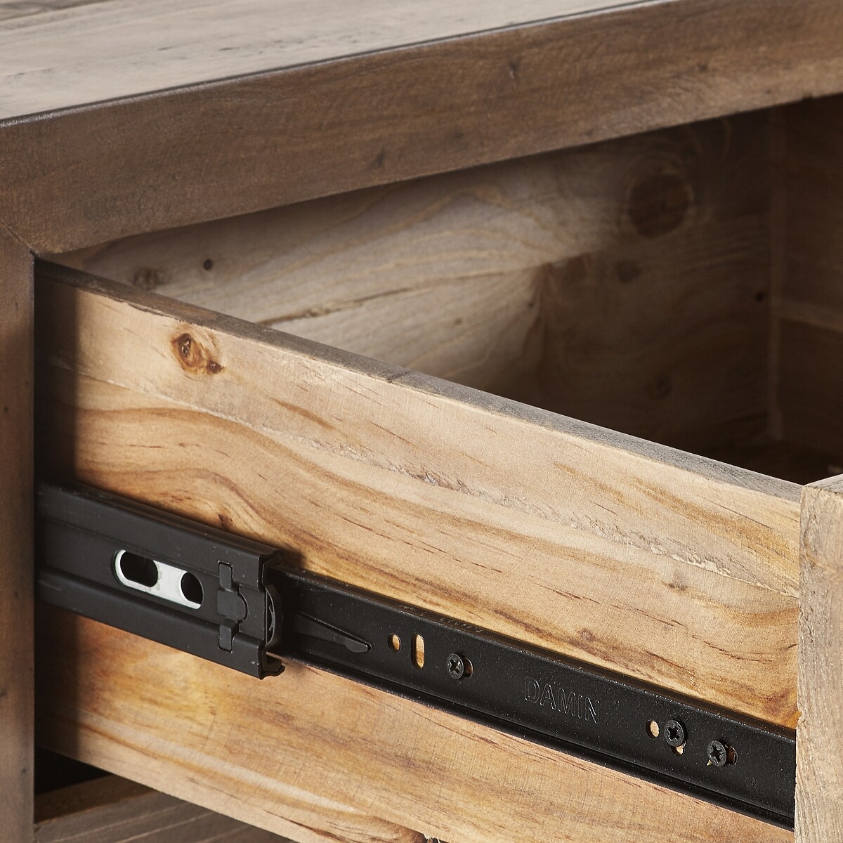 Ember Reclaimed Wood 3+2 Drawer Chest rustic dark wood, SO'HOME