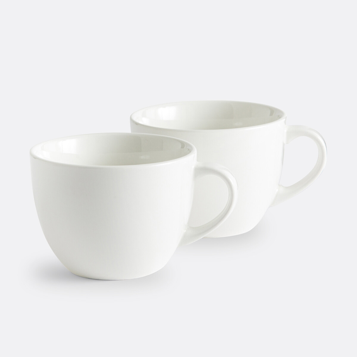 Lot de 2 bols à anse en porcelaine, Ginny blanc, LA REDOUTE INTERIEURS