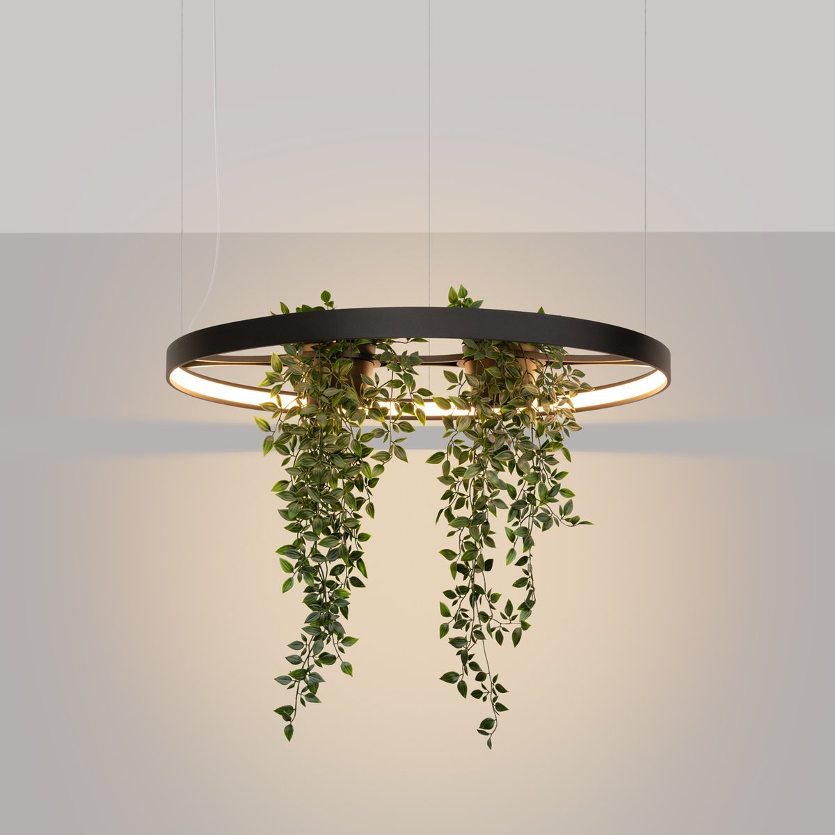 Lustre Aluminium Noir LED 1 Rio Bio noir, EDEN