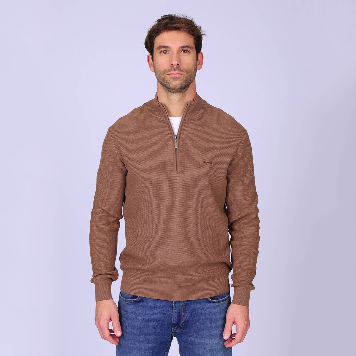 Pull camionneur Gabino taupe, MISE AU GREEN