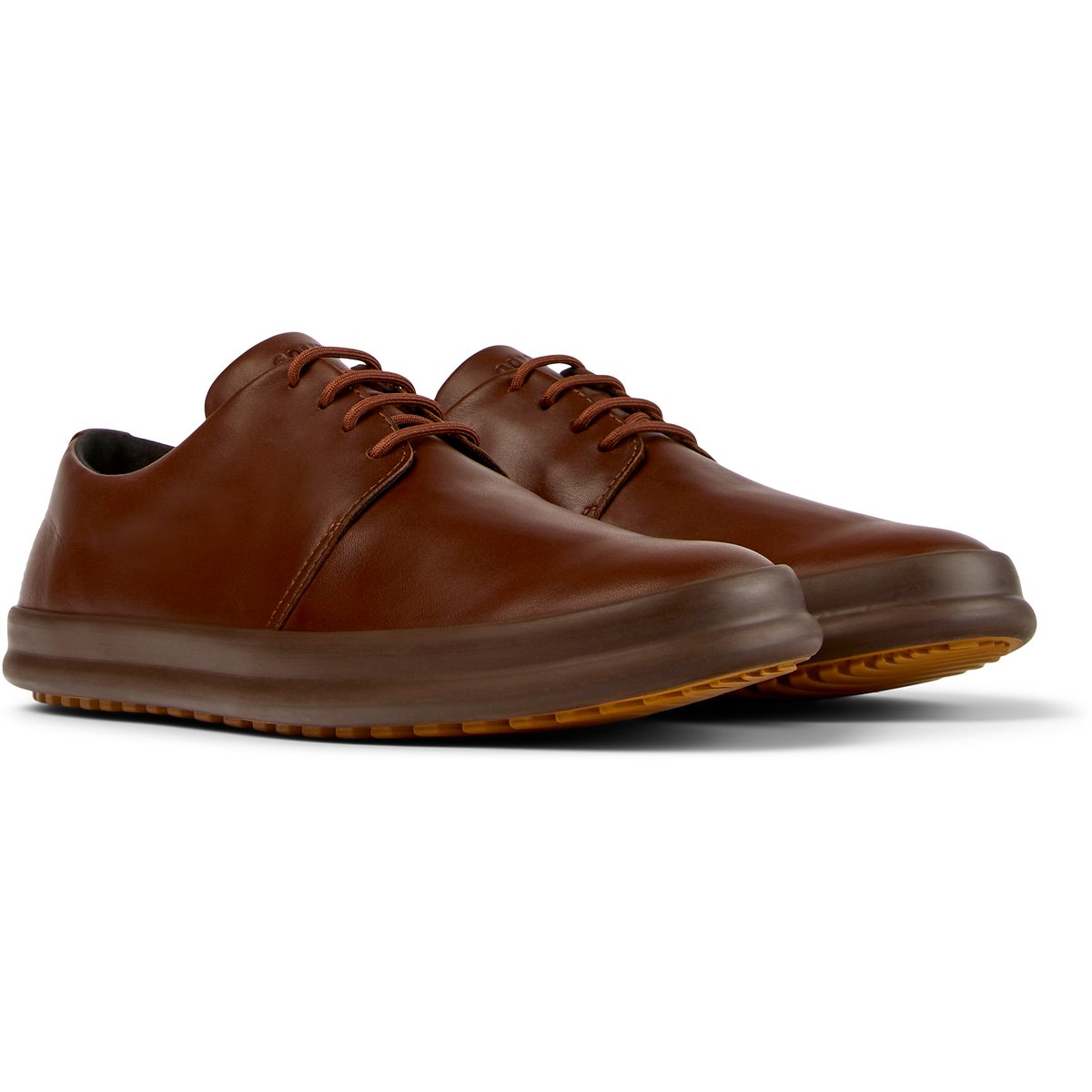 Baskets Chasis cuir marron moyen, CAMPER