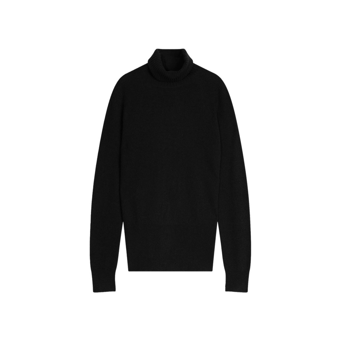 Pull Col Roulé Noir Billy noir, JUST CASHMERE