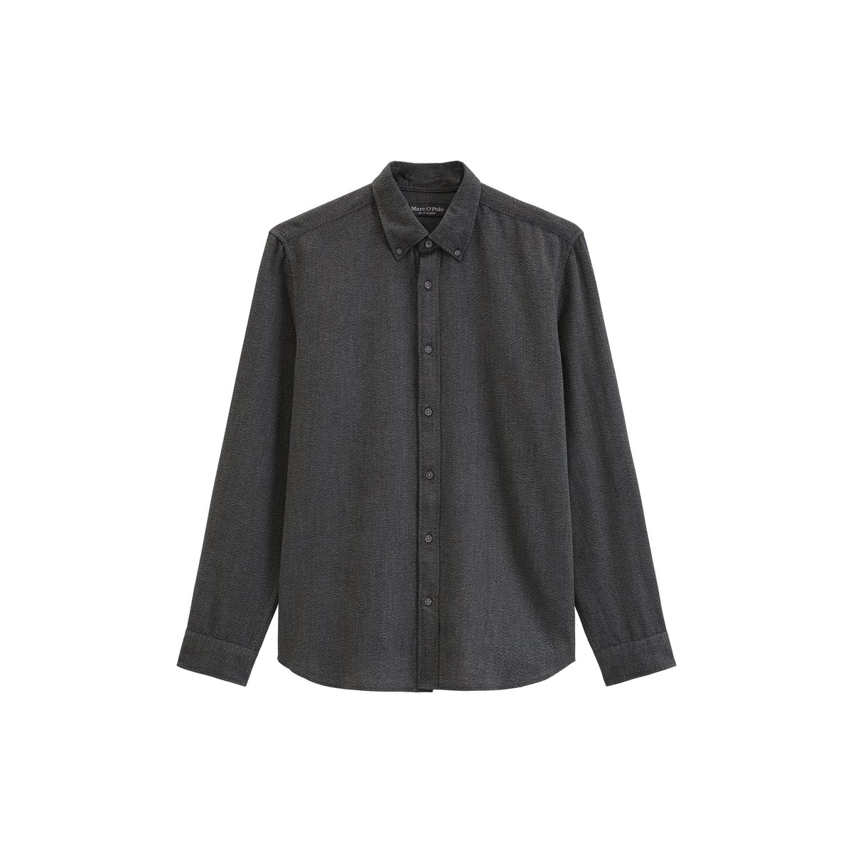 Chemise coupe classique en coton biologique et TENCEL™ Lyocell noir, MARC O'POLO