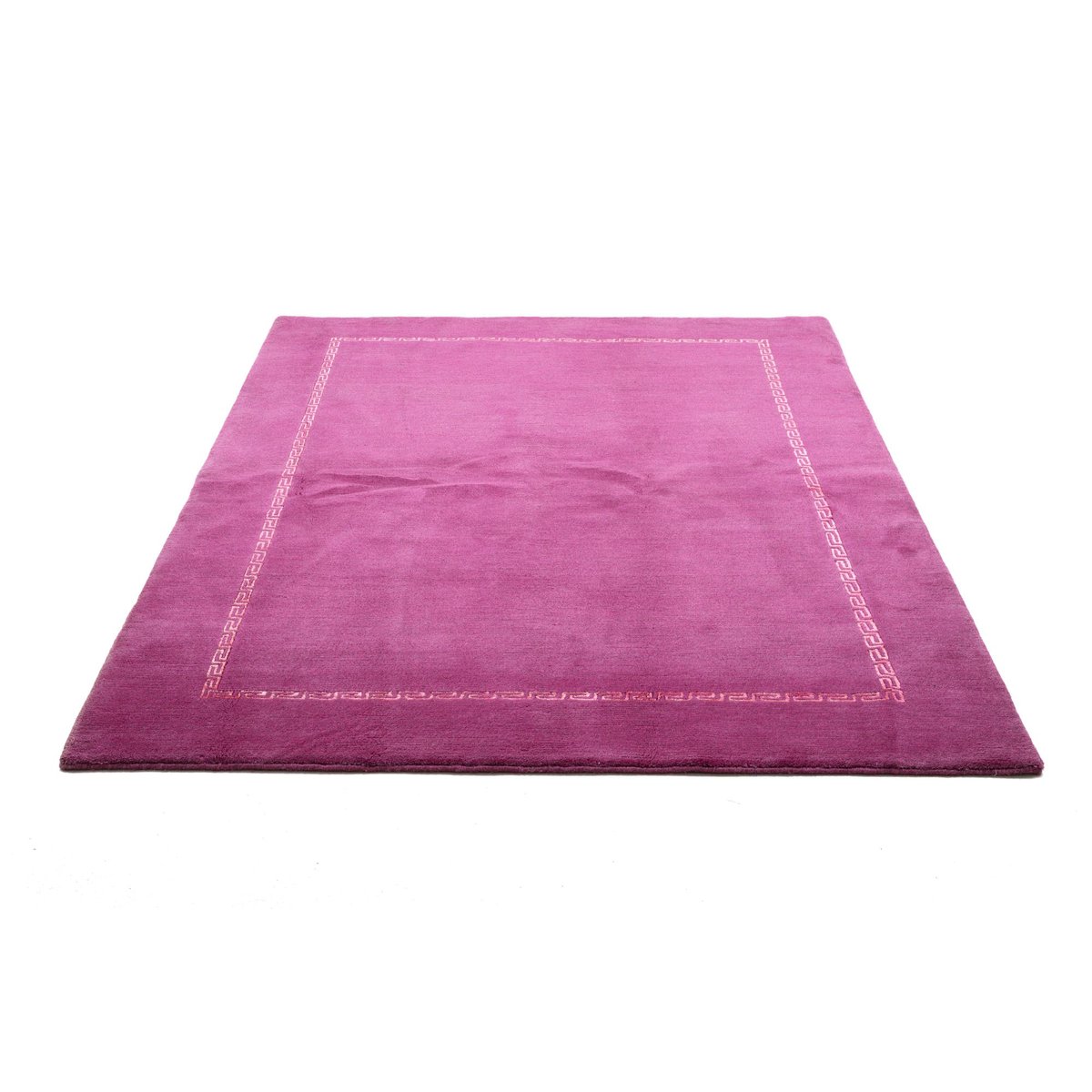 Tapis Salon -Tapis Unique en laine et soie-original Nepal. rose, THEKO