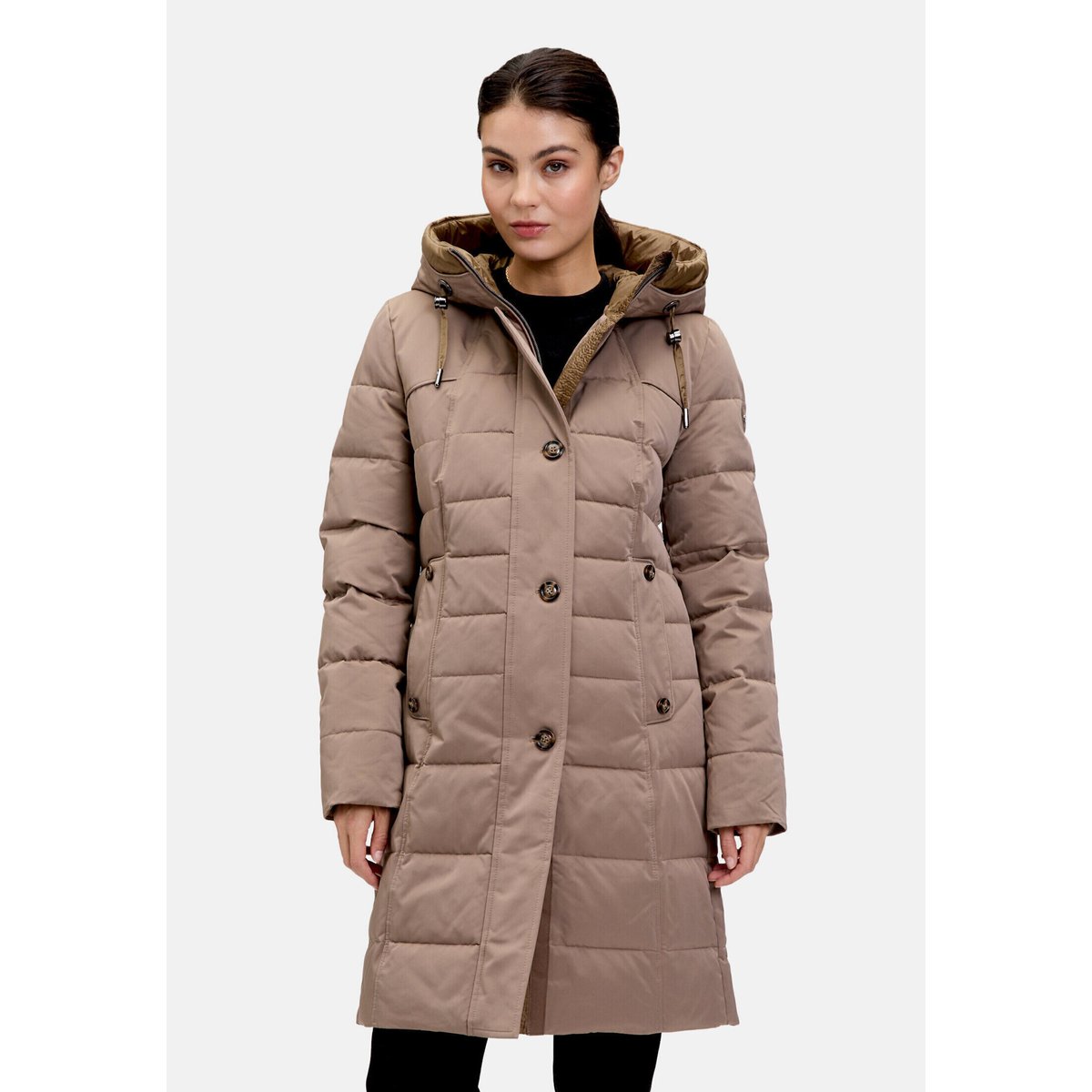 Veste matelassée à capuche marron, GIL BRET
