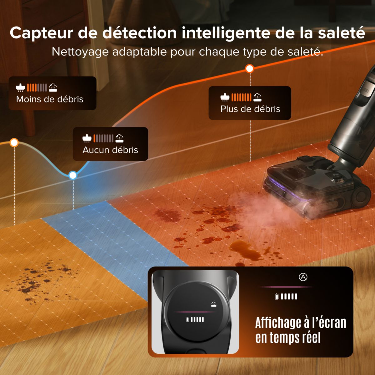 Nettoyeur de sol F25 Select Steam couleur unique, ROBOROCK