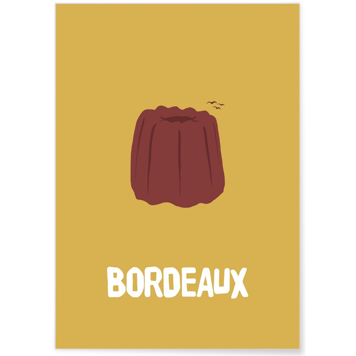 Affiche ville Minimaliste Bordeaux blanc, L'AFFICHERIE