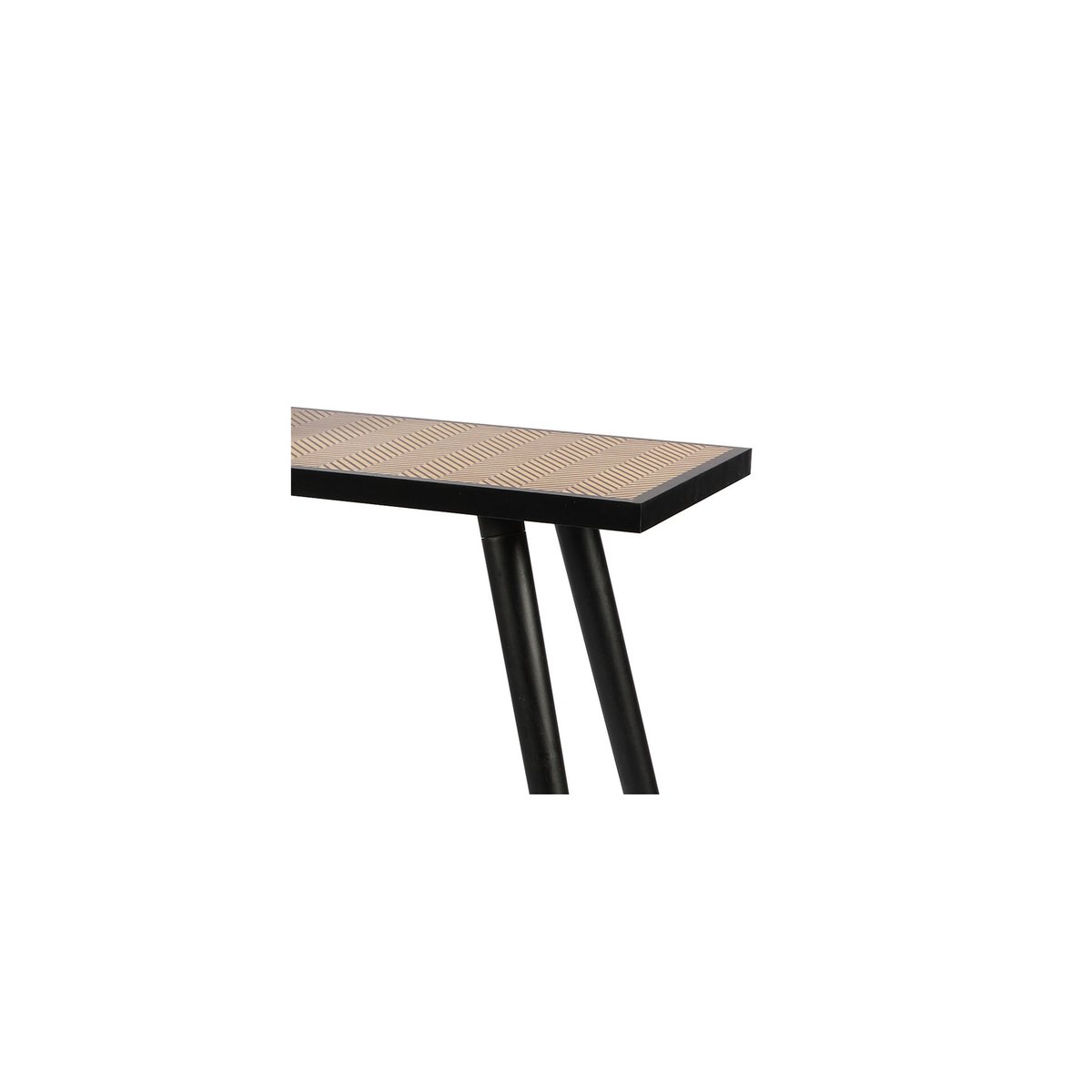 Console plateau avec motifs noir et bois Chelsea - 100x35x78cm noir, URBAN LIVING
