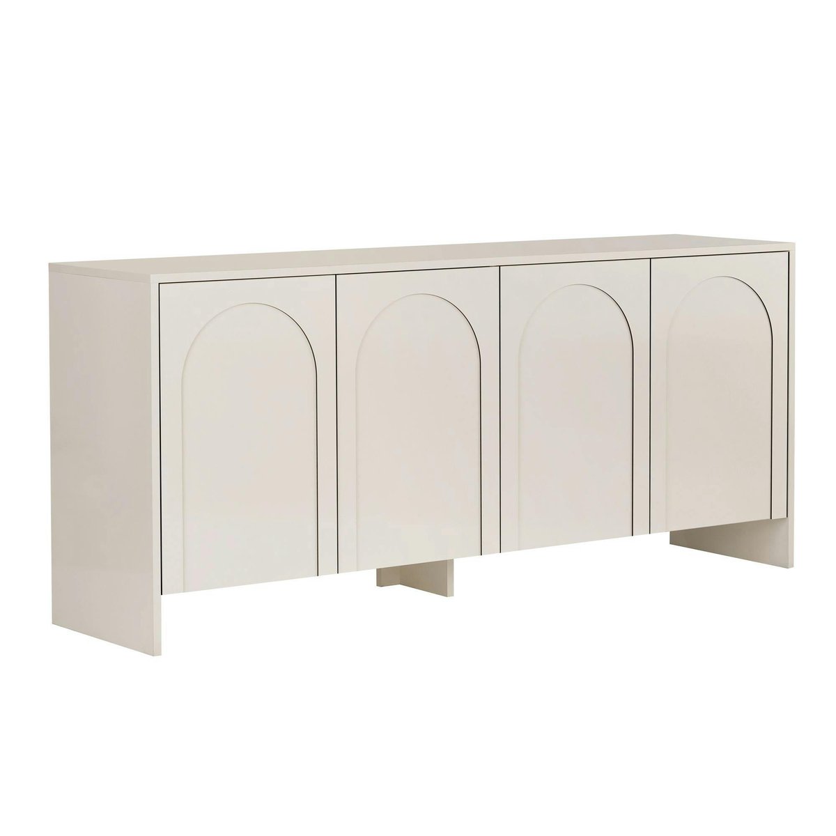 Buffet 4 portes décor arches MARFA crème, PIER IMPORT