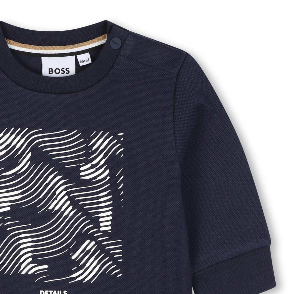 Sweat col rond bleu cargo, BOSS KIDSWEAR