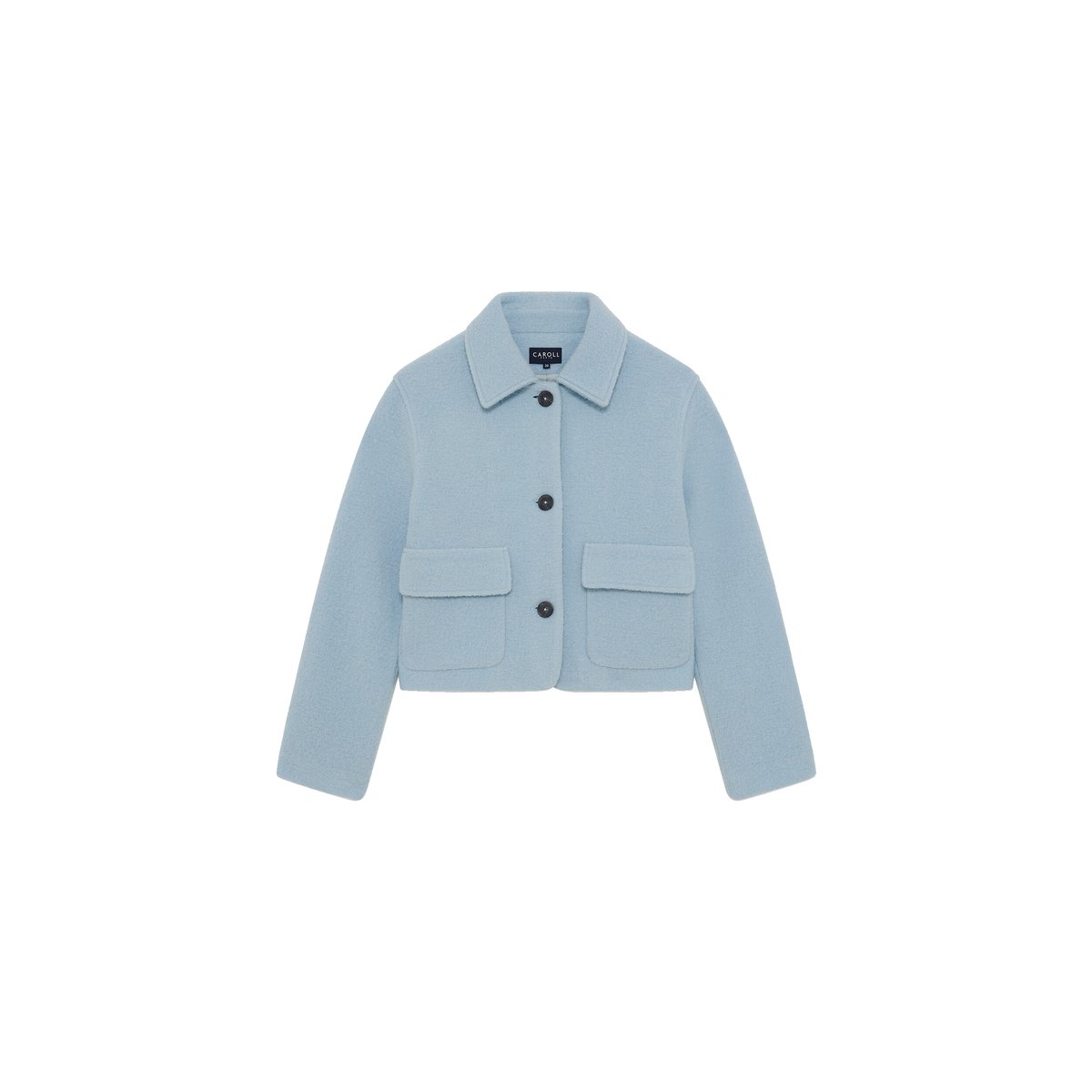 Veste Vibrante2 100% laine bleu gris, CAROLL