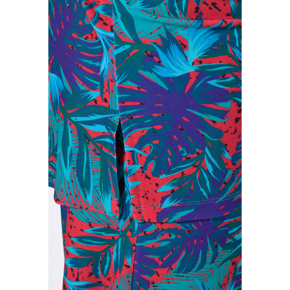 T-shirt long. Imprimé palmiers. salsa, ULLA POPKEN