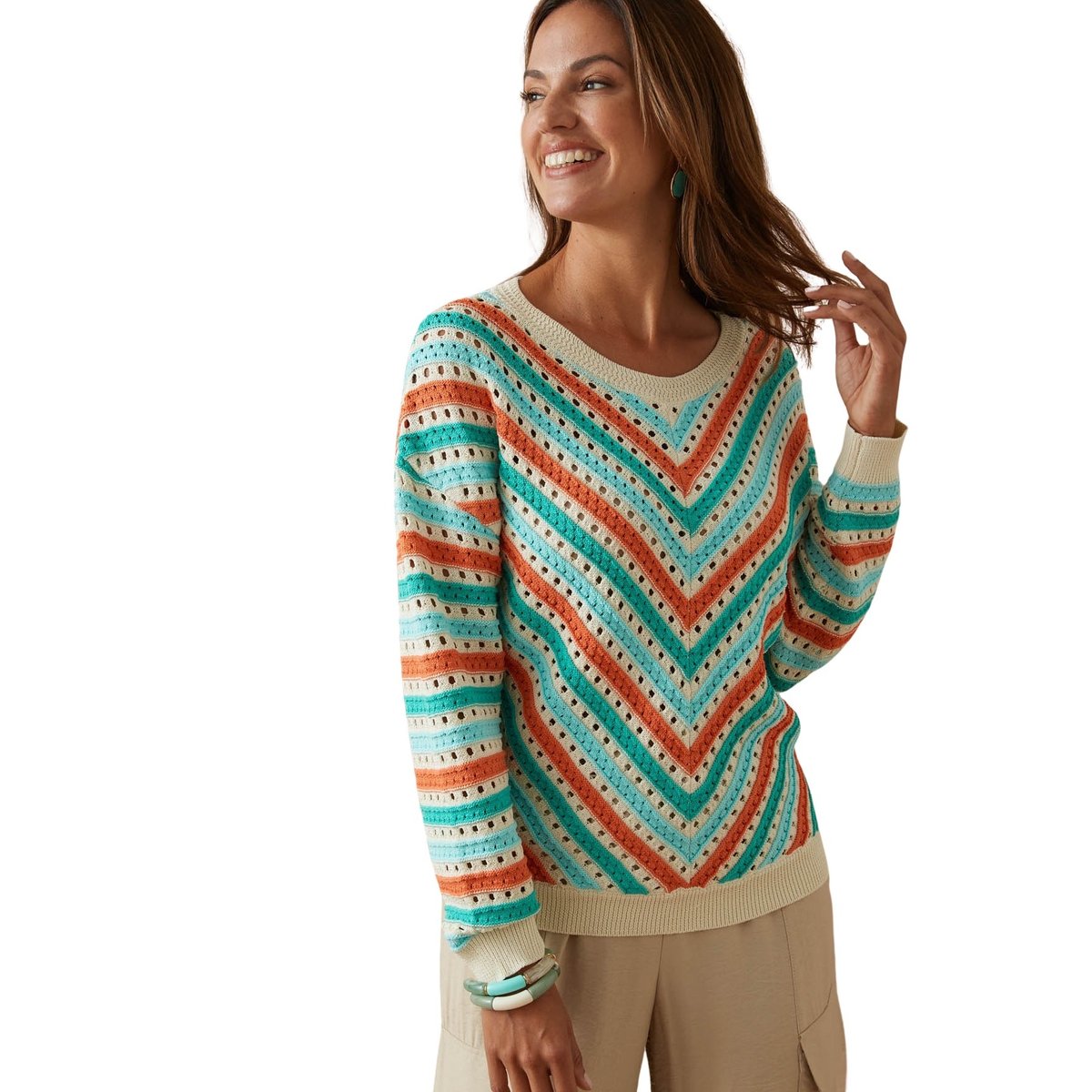 Pull à rayures ecru, DAXON