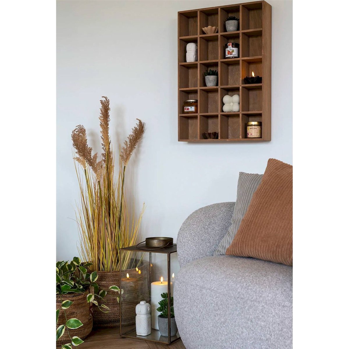 Étagère murale MOSS en bois de pin bois naturel beige, RECOLLECTION