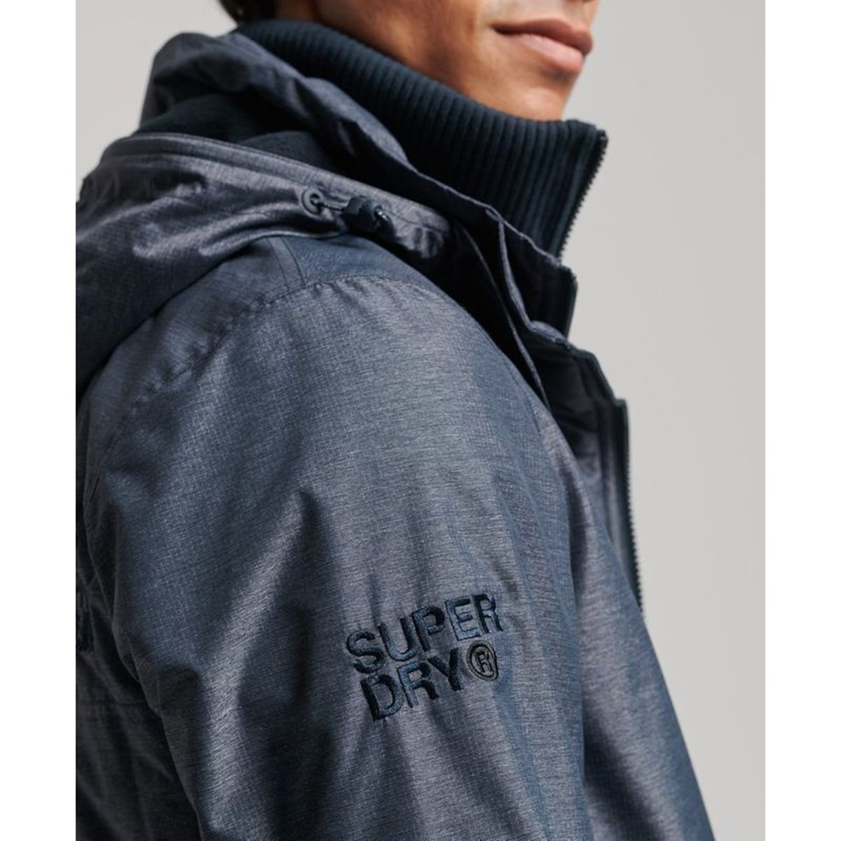 Veste zippée à capuche Pop Arctic SD-Windcheater bleu marine chiné/bleu marine, SUPERDRY