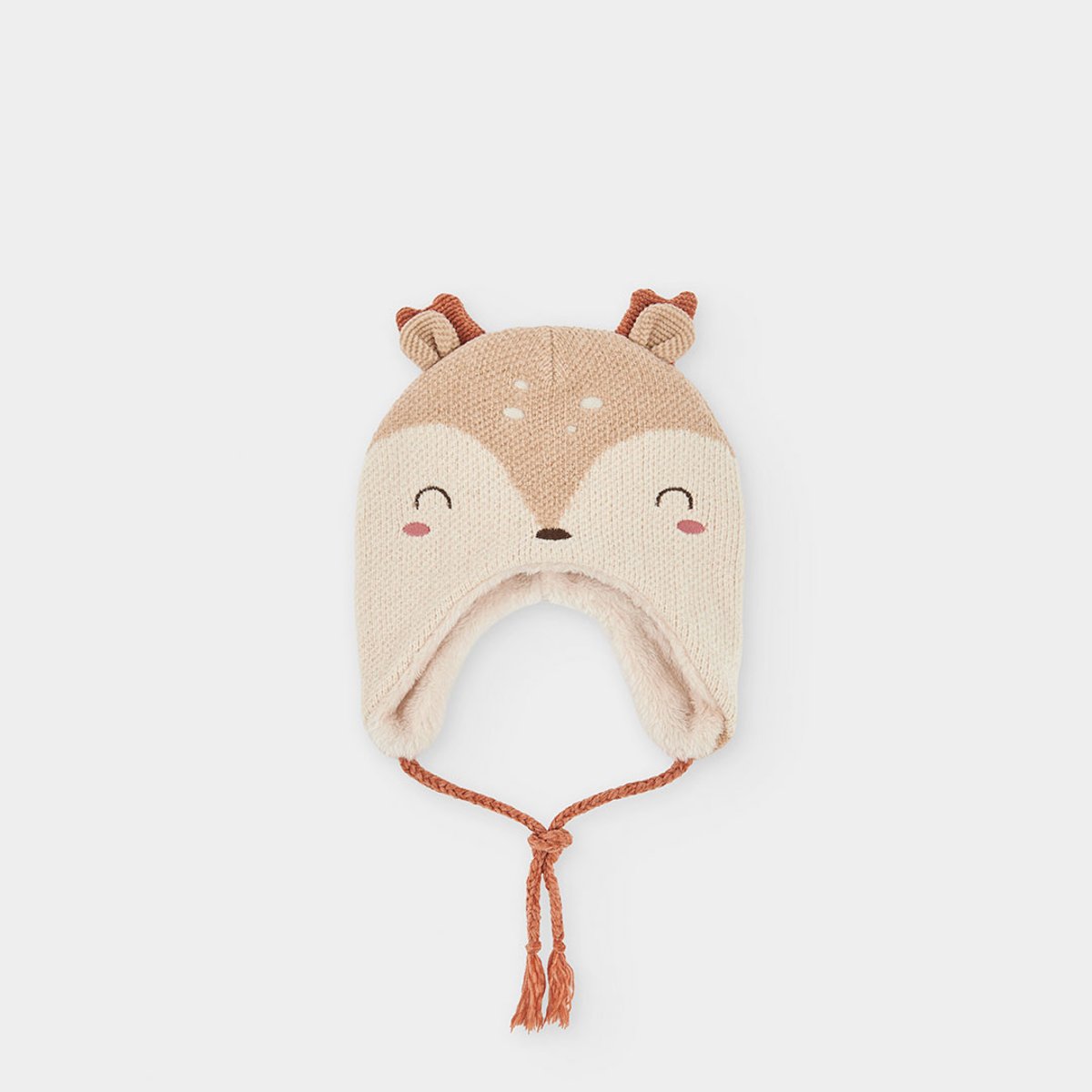 Bonnet avec motif cerf bébé marron, BOBOLI