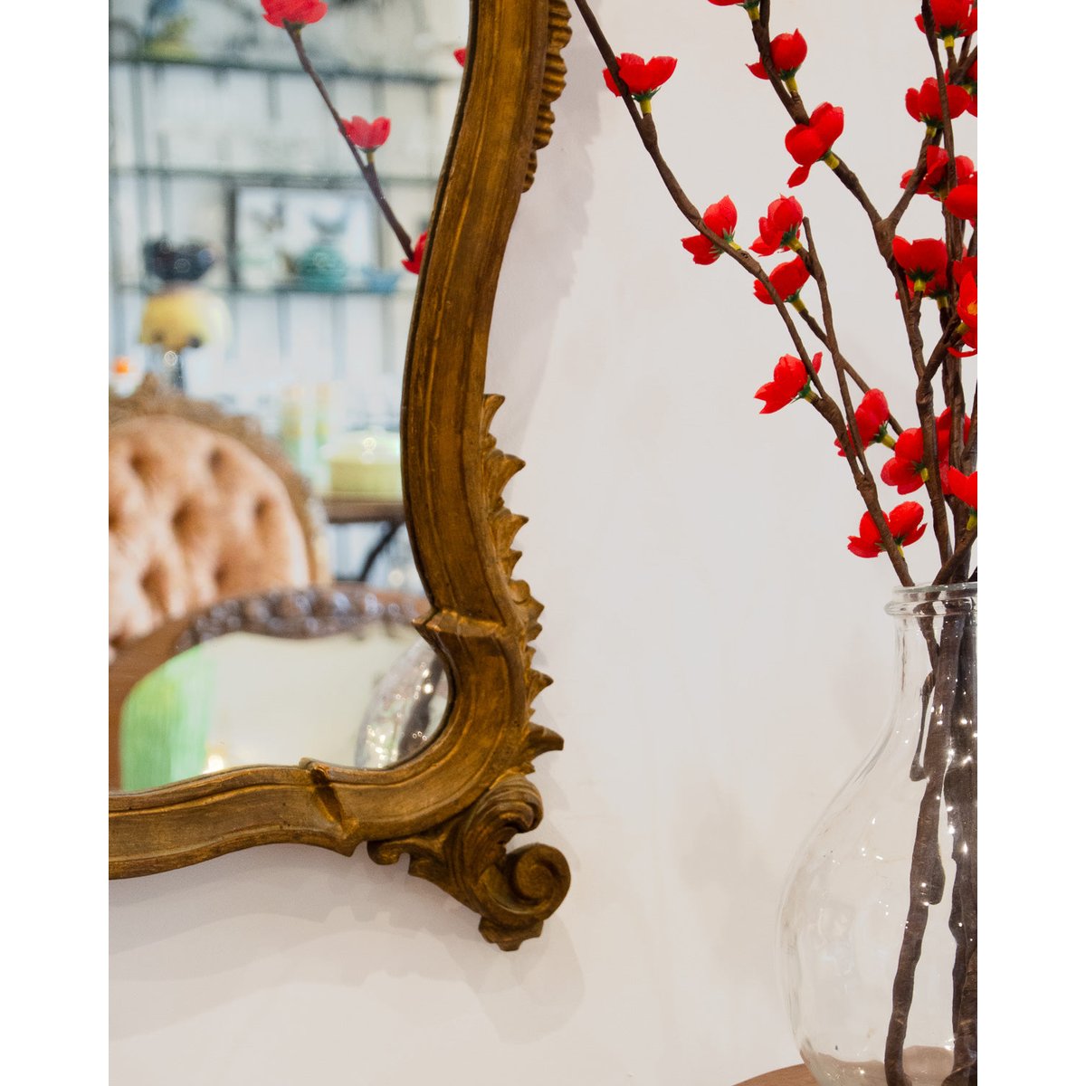 Miroir en bois sculpté Georges N°1202 - Bon état miroir, DEBONGOUT