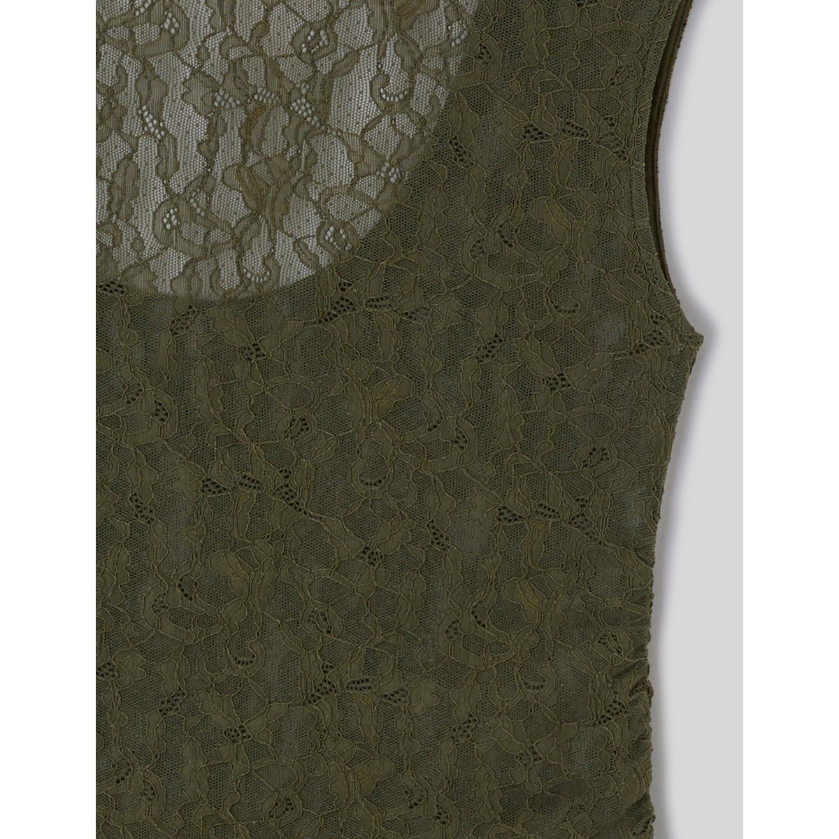 Top en dentelle vert kaki, BZB