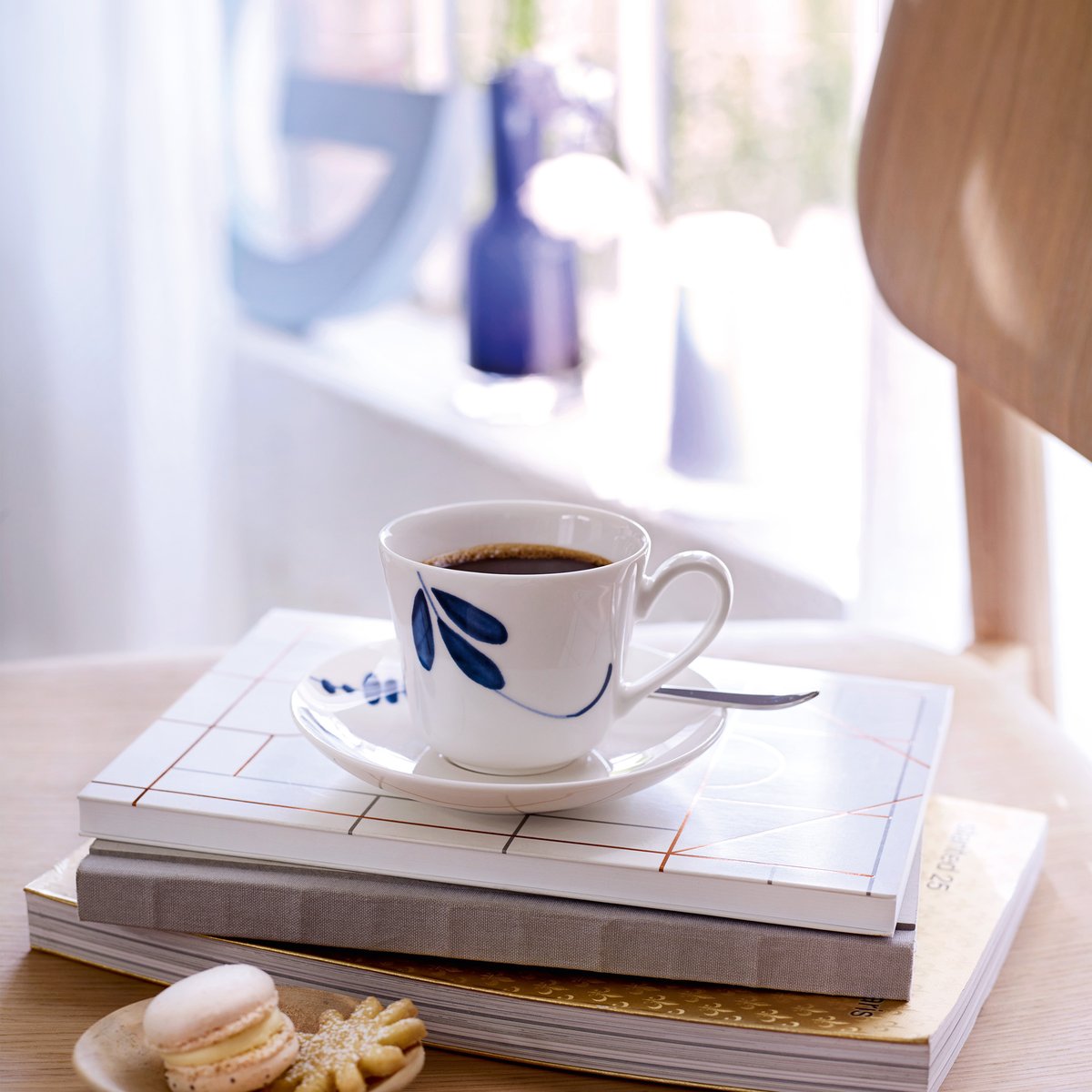 Soucoupe Tasse Moka VIEUX LUXEMBOURG blanc, VILLEROY & BOCH