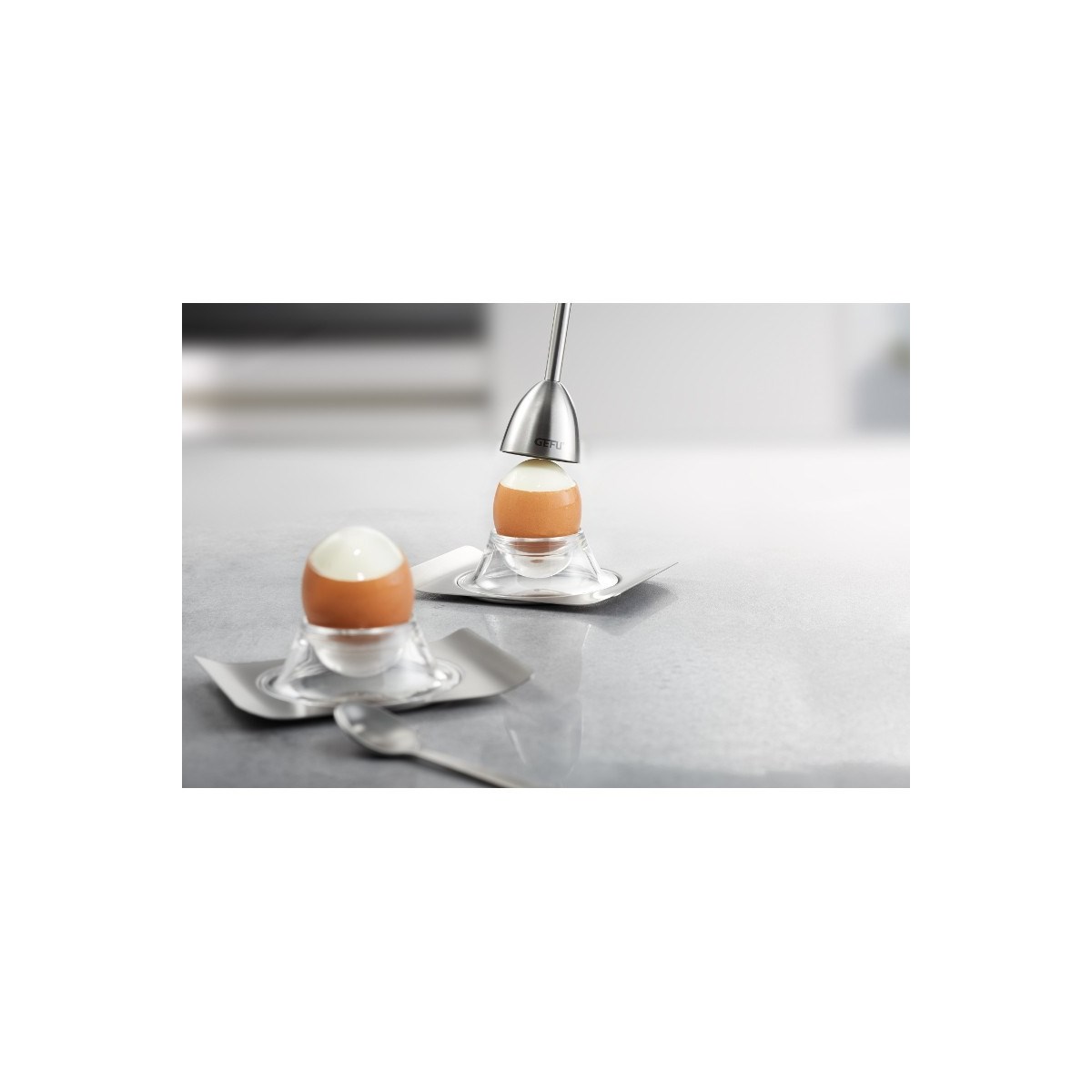 Lot de 2 Coquetiers BRUNCH argent, GEFU
