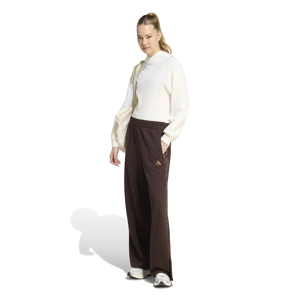 3 Stripes Printed Wide Leg Trousers leopard print, ADIDAS SPORTSWEAR