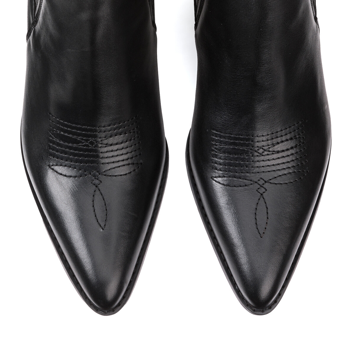 Signatures Doriane Western Boots in Leather black, LA REDOUTE COLLECTIONS