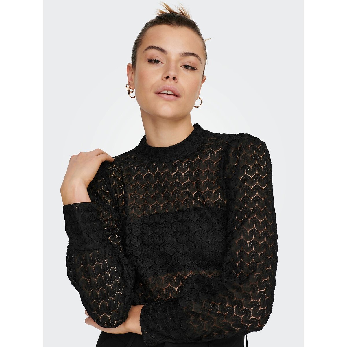 Blouse ajourée noir, JDY