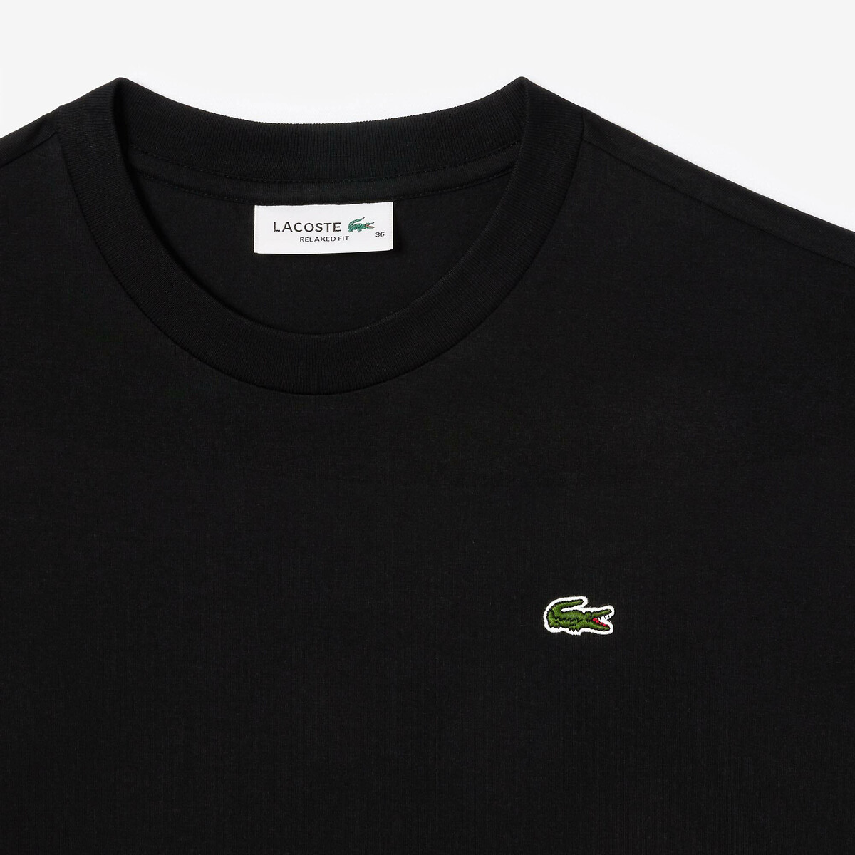 T-shirt relaxed fit coton doux noir-031, LACOSTE