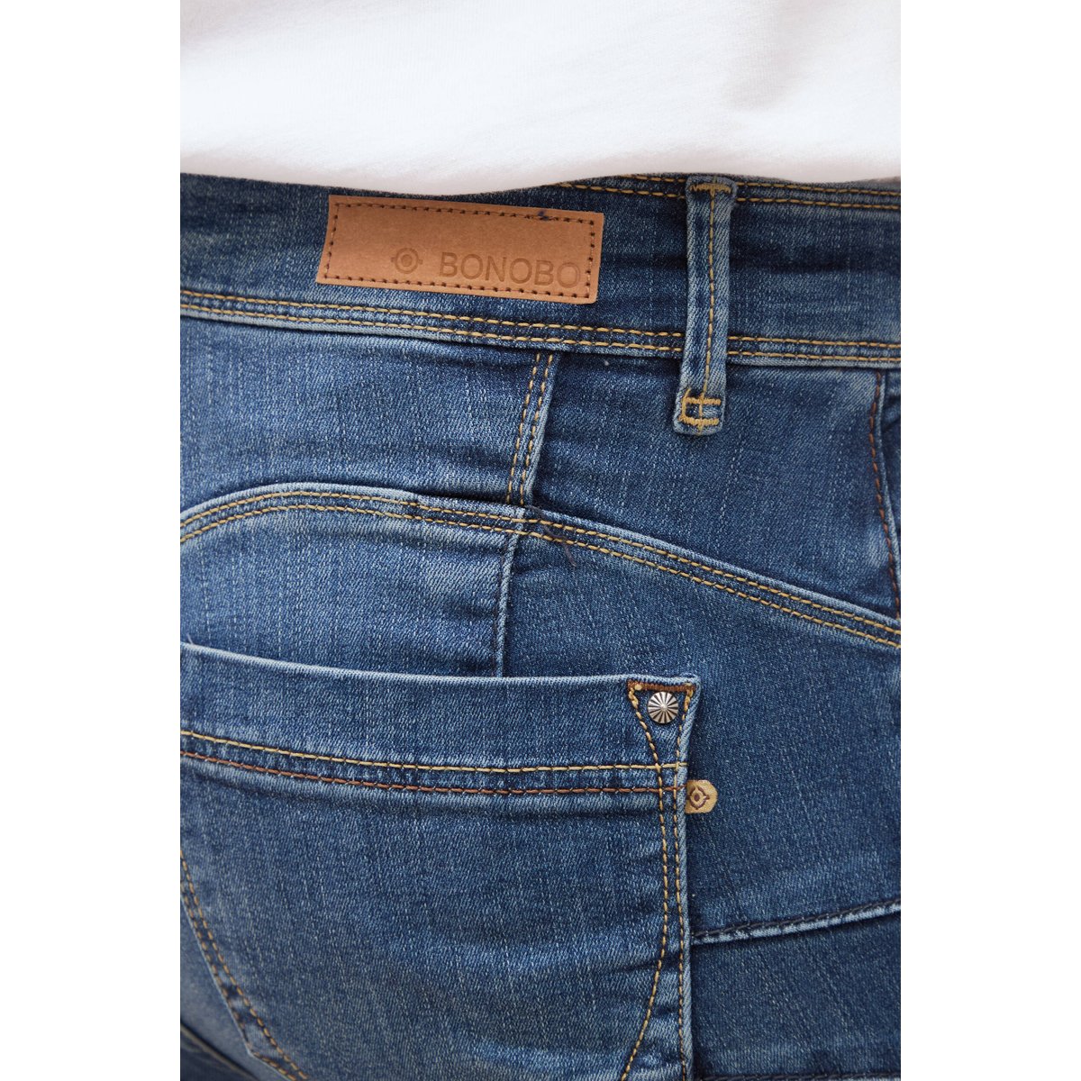 Jeans skinny push-up taille standard denim stone, BONOBO