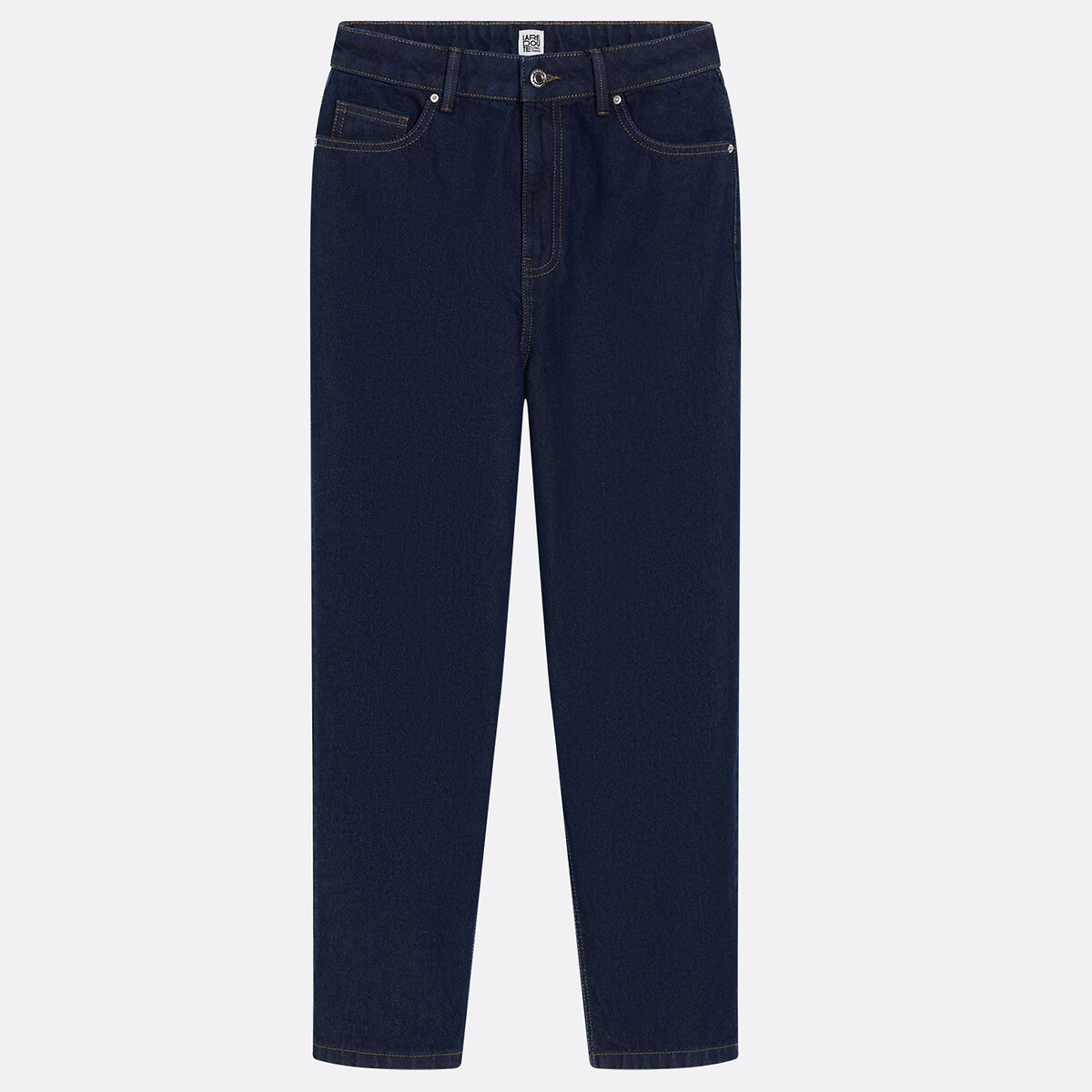 Signatures Pauline Organic Cotton Mom Jeans untreated blue, LA REDOUTE COLLECTIONS