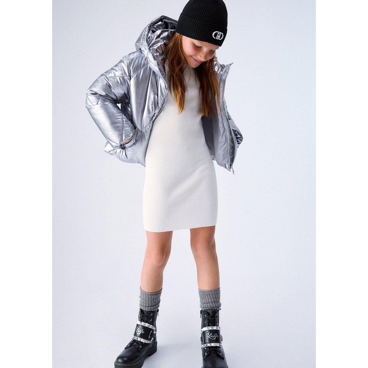 Robe courte en maille blanc, LIU JO